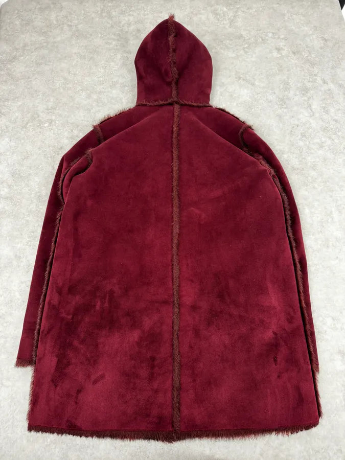 2000s Balmain Red Reversible Fur Coat cliBjyb 5