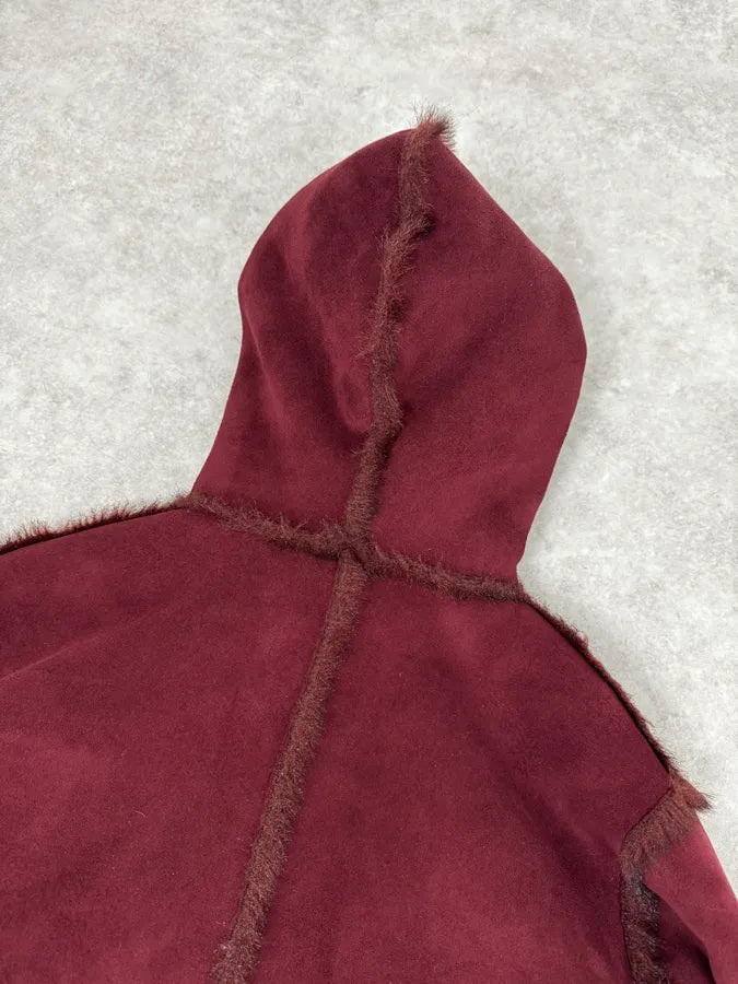 2000s Balmain Red Reversible Fur Coat cliBjyb 8