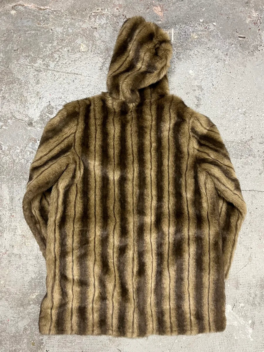 2000s Balmain Reversible Camel Leather Fake Fur Jacket (L) TefEABu 8