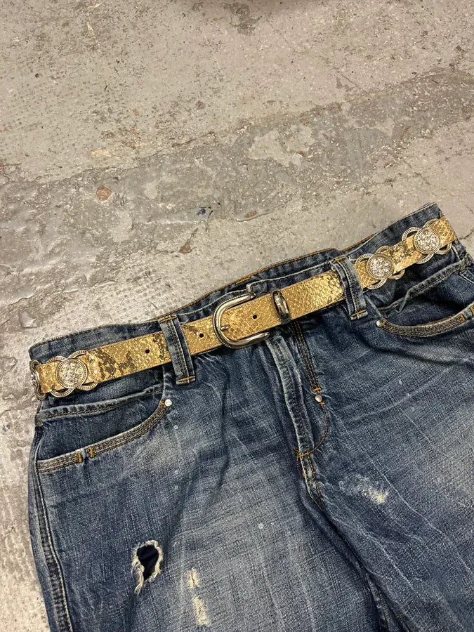 2000s Berge Snake Effect Ornament Belt goHnboi 0