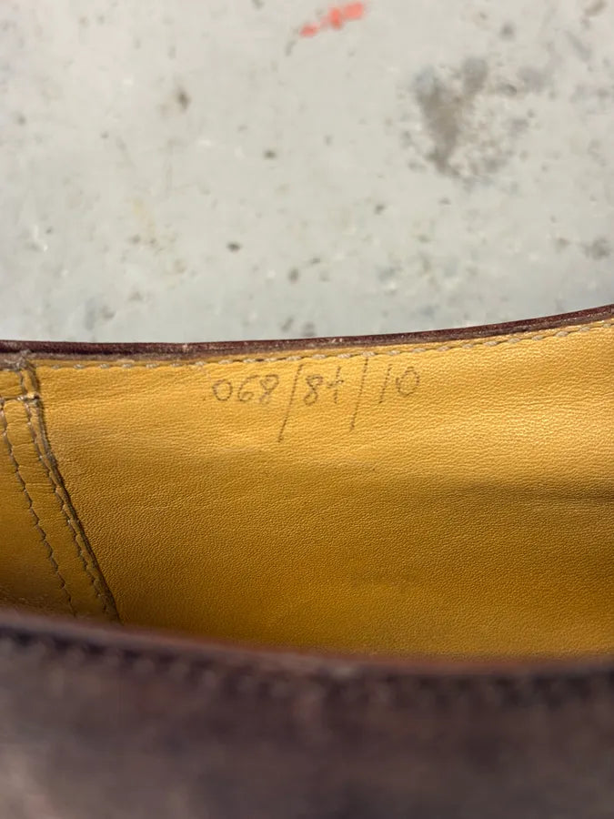 2000s Berluti Brown Eroded Leather Derby Shoes zQsQydp 8