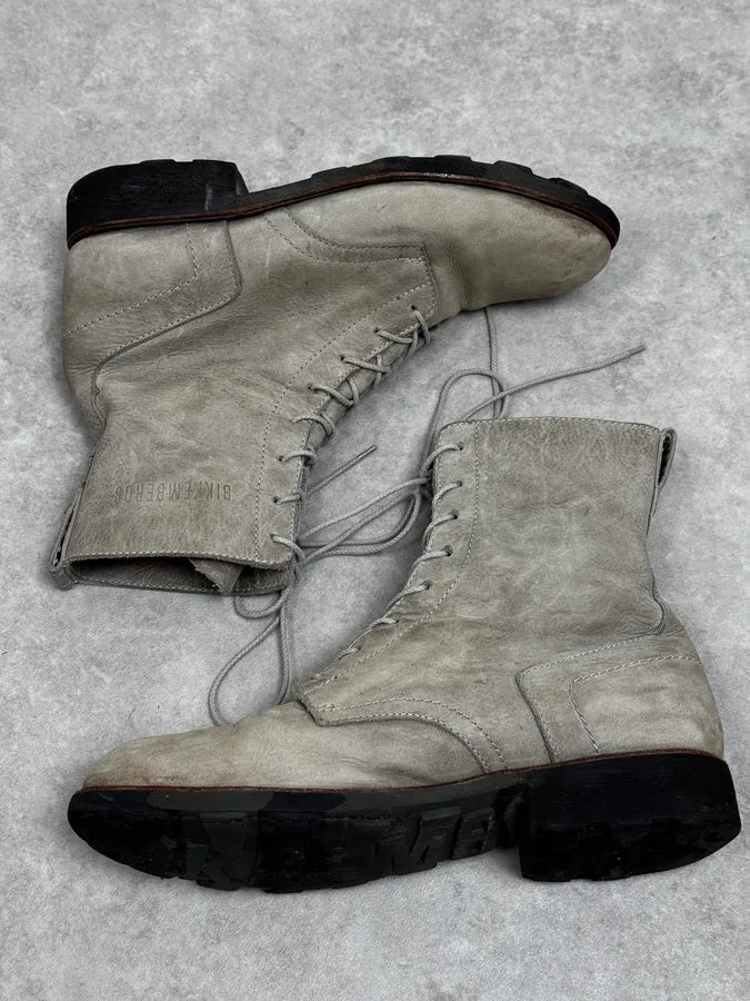 2000s Bikkembergs Grey Classy Leather Boots hEJfdHL 1
