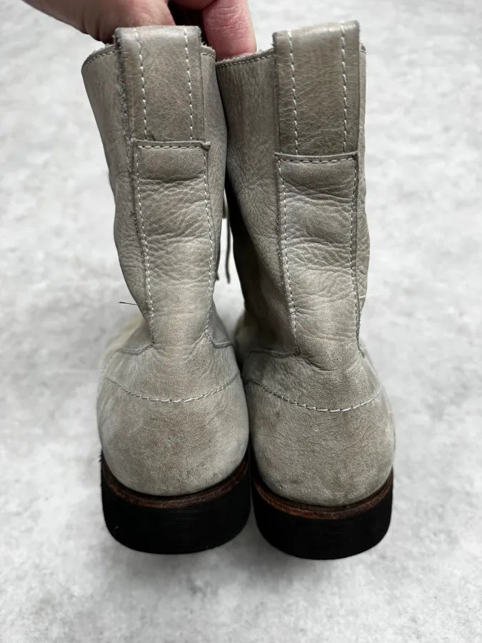2000s Bikkembergs Grey Classy Leather Boots hEJfdHL 4