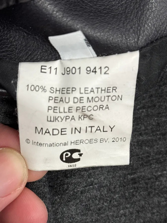 2000s Dirk Bikkembergs Minimalist Black Leather Jacket DJhFlmv 10