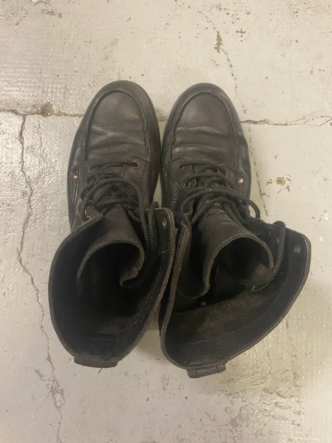 2000s Bikkembergs Black Leather Boots jfaMaZA 1