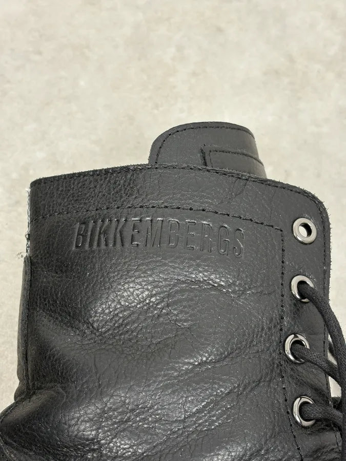2000s Bikkembergs Black Leather Combat Boots BTNjmKK 8