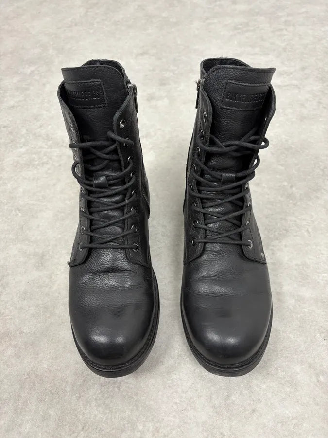 2000s Bikkembergs Black Leather Combat Boots BTNjmKK 1