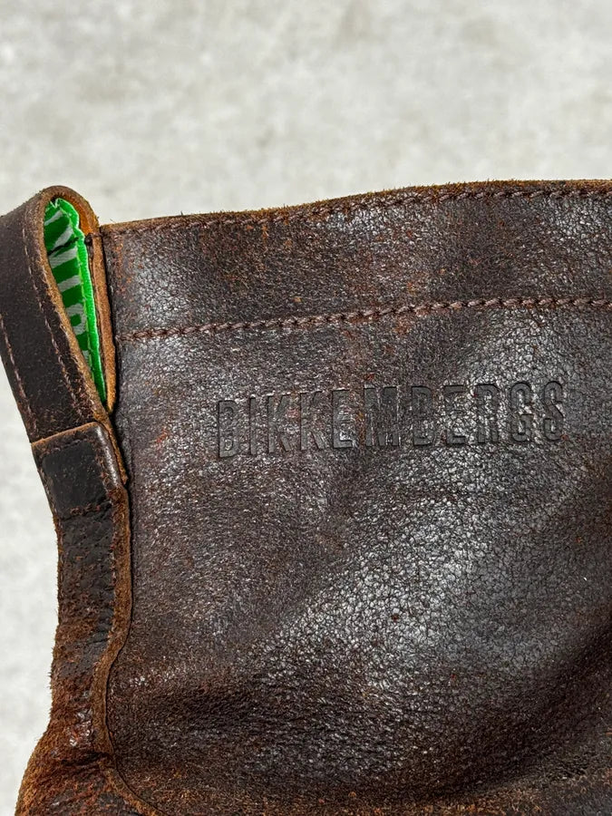 2000s Bikkembergs Brown Leather Army Boots qHfWyty 4