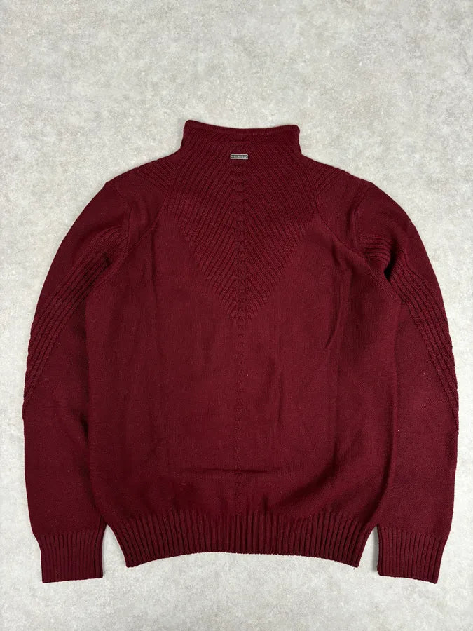 2010s Bikkembergs Burgundy Wool Turtleneck Sweater Xjvkdym 4