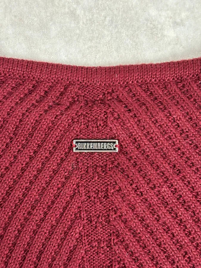 2010s Bikkembergs Burgundy Wool Turtleneck Sweater Xjvkdym 6