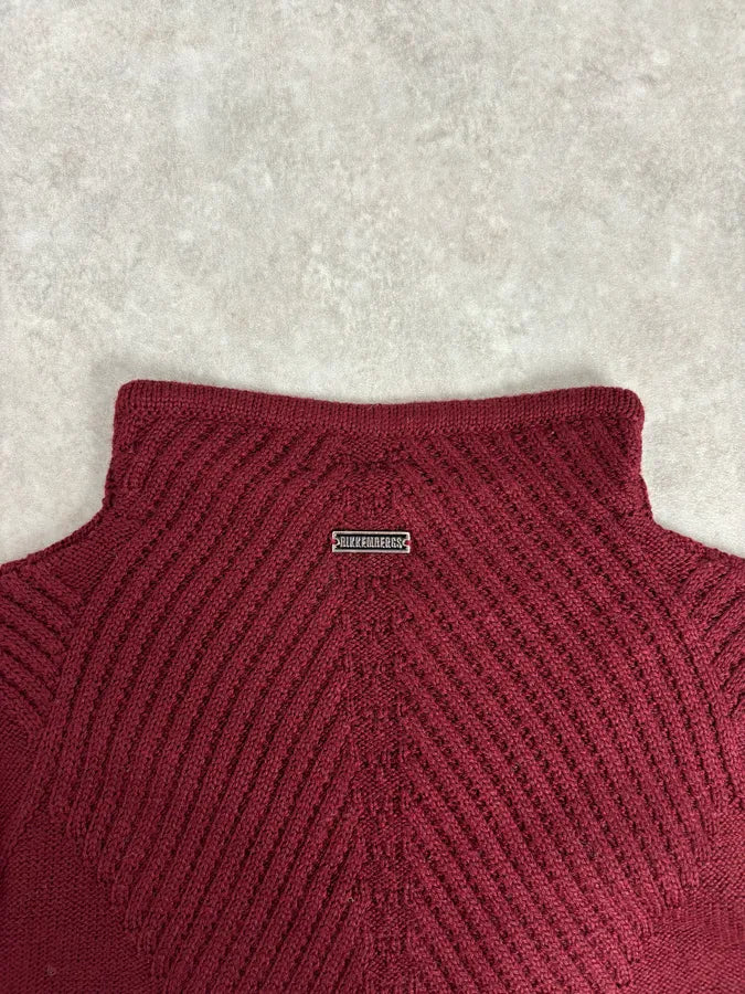 2010s Bikkembergs Burgundy Wool Turtleneck Sweater Xjvkdym 5
