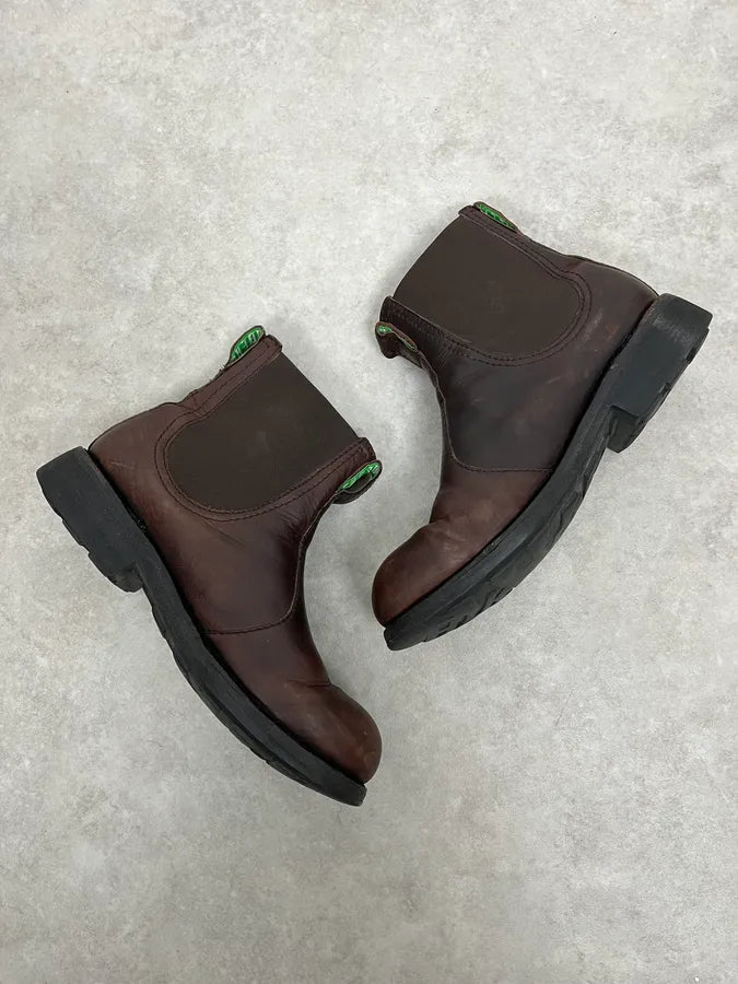 2000s Bikkembergs Daily Brown Leather Boots chNIvEA 5