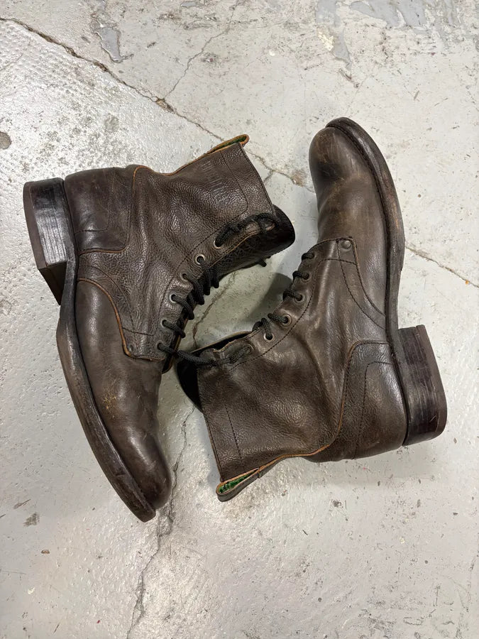 2000s Bikkembergs Dark Brown Leather Combat Boots pCPLaxy 5