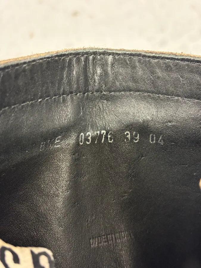 2000s Bikkembergs Brown Cracked Eroded Leather Boots BIiZhvz 6