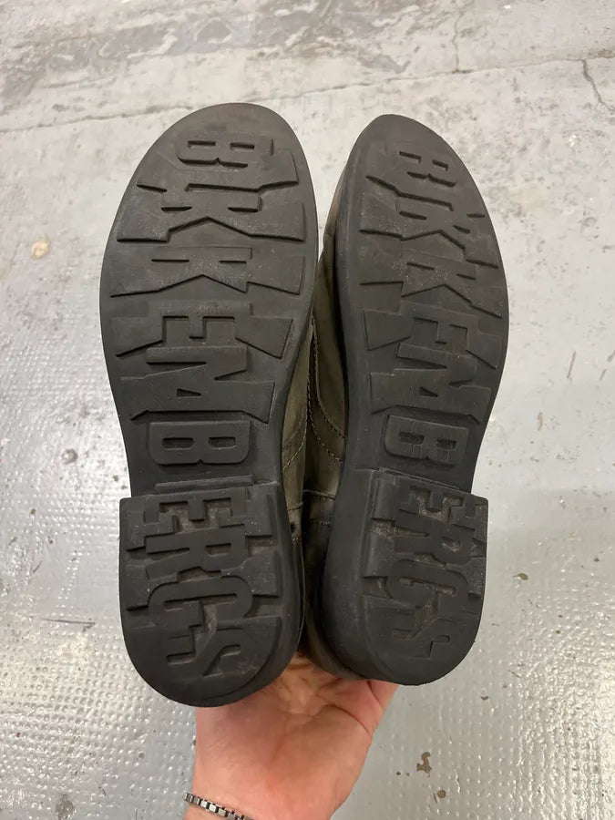 2000s Bikkembergs Grey Leather Lace-Up Boots gLCcHFX 6