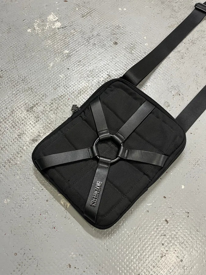 2000s Bikkembergs Harness Black Shoulder Bag NYrefQn 2