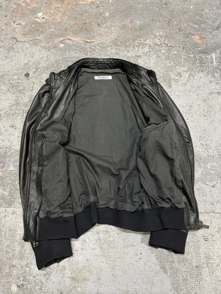 2000s Bikkembergs Hybrid Black Leather Biker Jacket (M) RzvmEHe 4
