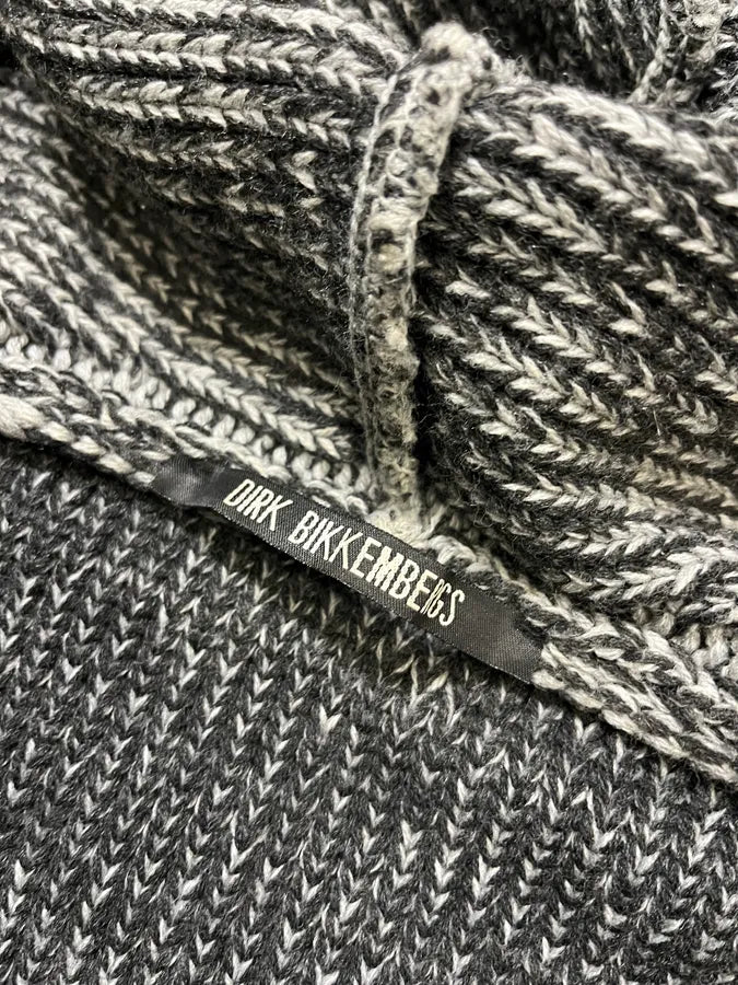 2000s Bikkembergs Knit Grey Zip-Up Hoodie NMCfAts 11