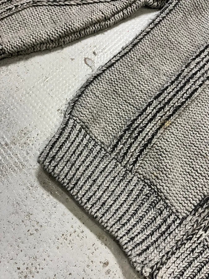 2000s Bikkembergs Knit Grey Zip-Up Hoodie NMCfAts 6