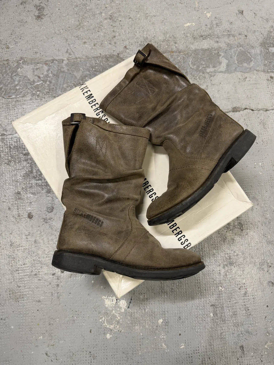 2000s Bikkembergs Raw Brown Leather Boots vqfoWzu 1