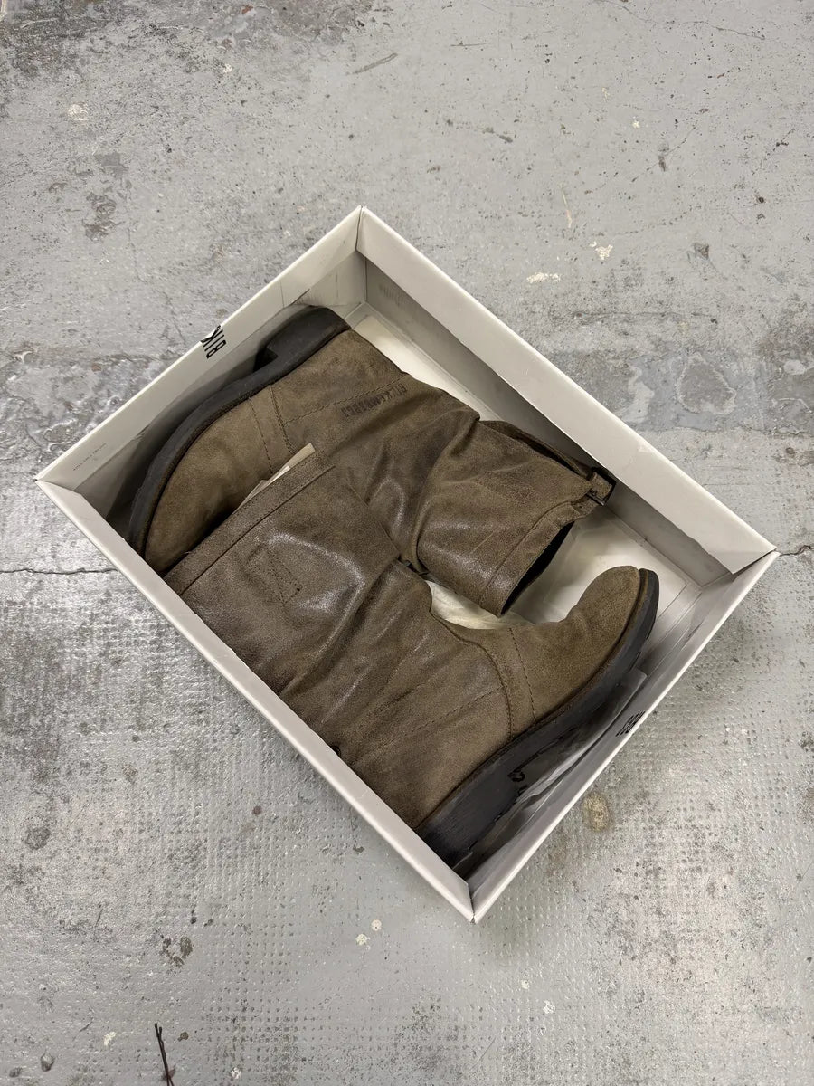 2000s Bikkembergs Raw Brown Leather Boots vqfoWzu 10