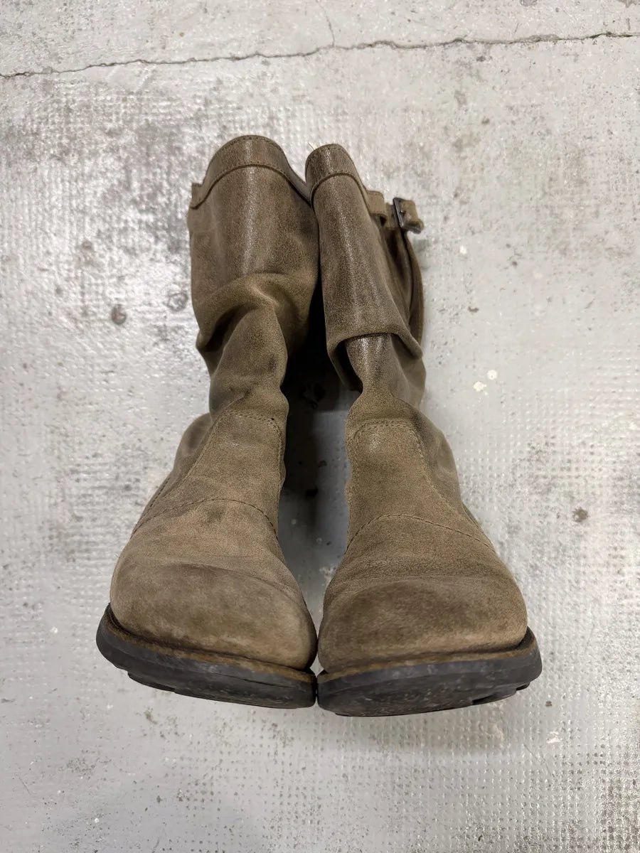 2000s Bikkembergs Raw Brown Leather Boots vqfoWzu 2