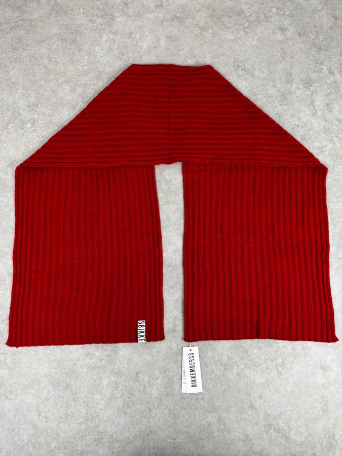 2000s Bikkembergs Red Wool Scarf mdmBzne 2