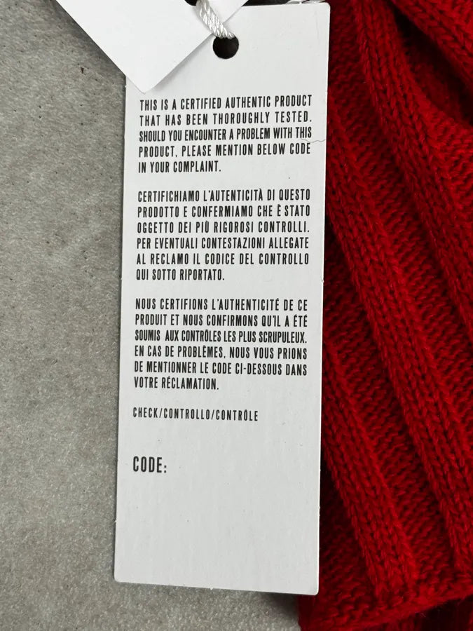 2000s Bikkembergs Red Wool Scarf mdmBzne 9