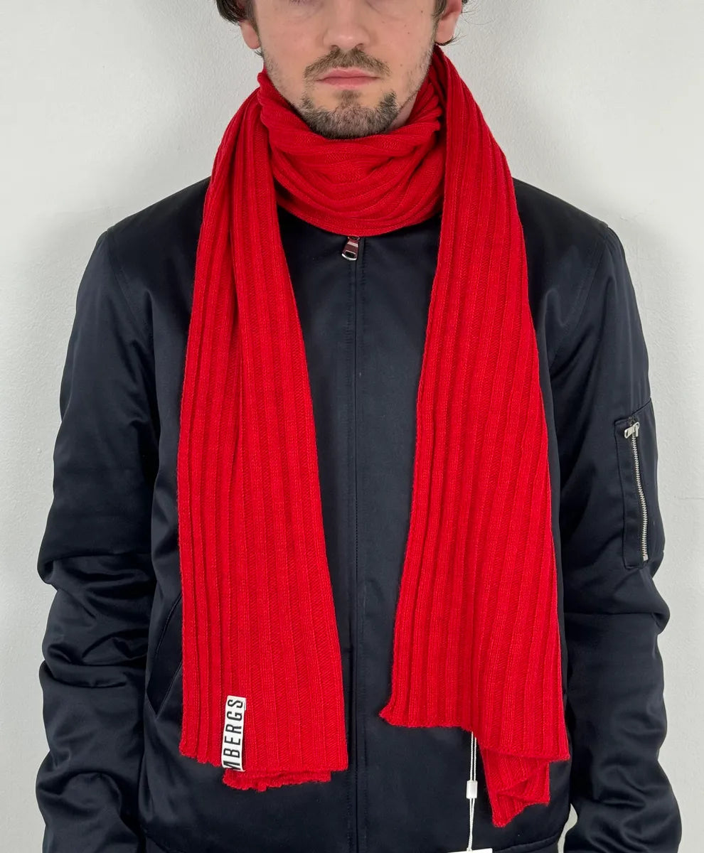 2000s Bikkembergs Red Wool Scarf mdmBzne 0