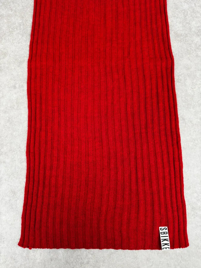 2000s Bikkembergs Red Wool Scarf mdmBzne 3