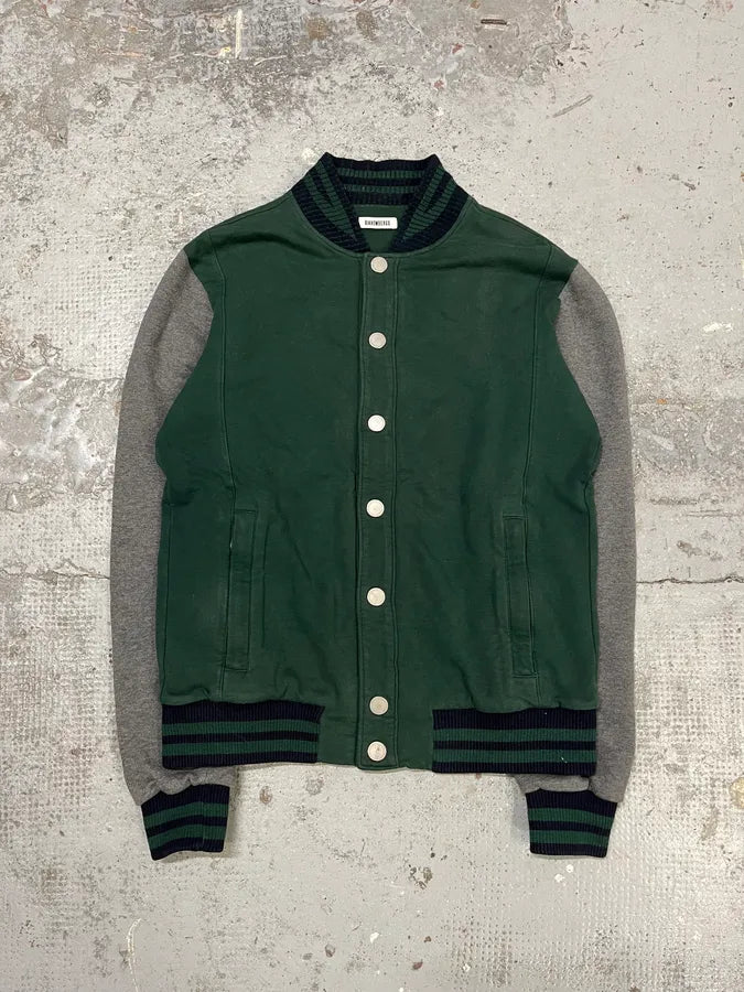 2000s Bikkembergs Teddy Green & Grey Bomber Jacket NPpsihr 0