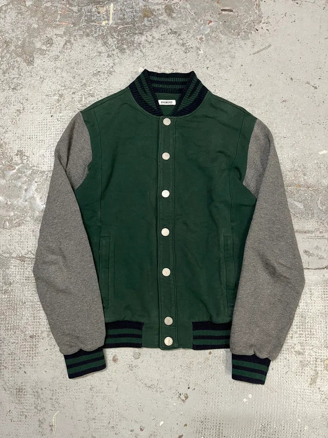 2000s Bikkembergs Teddy Green & Grey Bomber Jacket NPpsihr 3