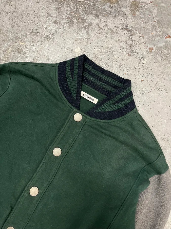 2000s Bikkembergs Teddy Green & Grey Bomber Jacket NPpsihr 4