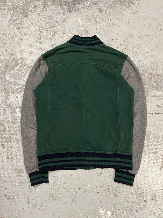 2000s Bikkembergs Teddy Green & Grey Bomber Jacket NPpsihr 6