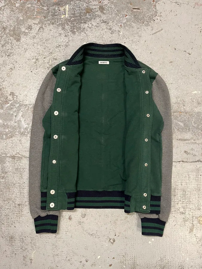 2000s Bikkembergs Teddy Green & Grey Bomber Jacket NPpsihr 7
