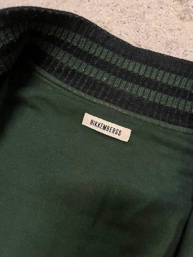 2000s Bikkembergs Teddy Green & Grey Bomber Jacket NPpsihr 8