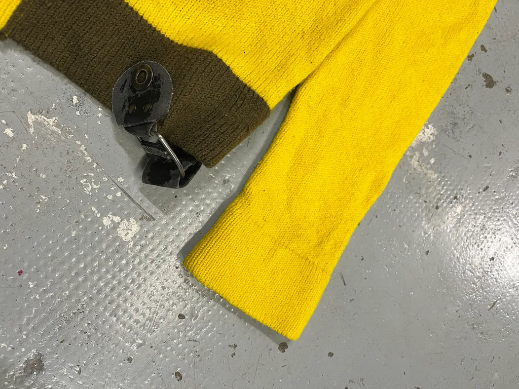 2000s Bikkembergs Yellow Wool Zip-Up Sweater cVQnQFZ 10