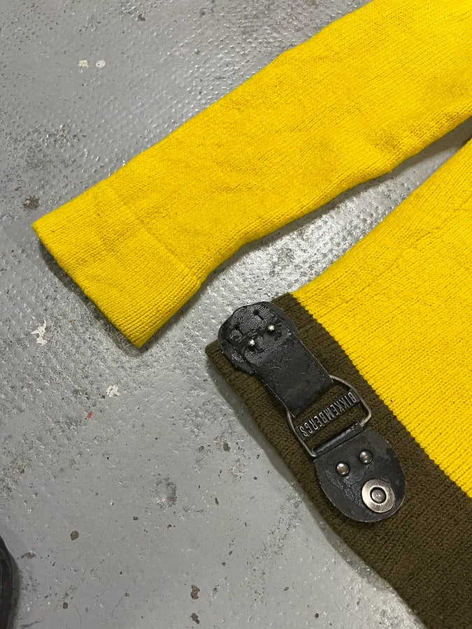 2000s Bikkembergs Yellow Wool Zip-Up Sweater cVQnQFZ 11