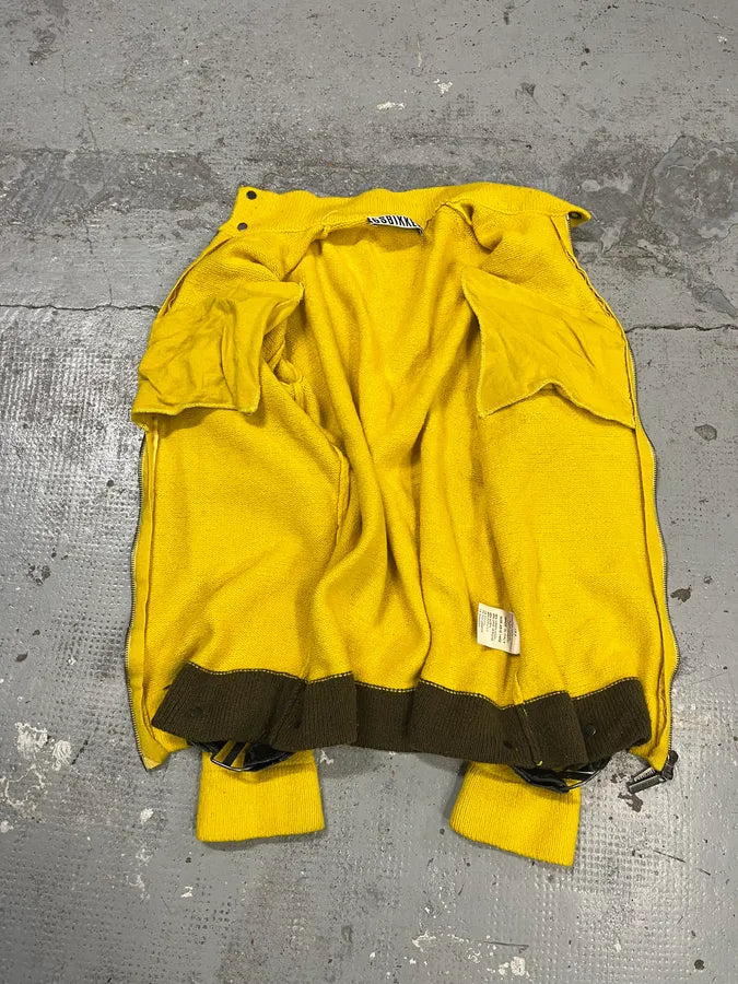2000s Bikkembergs Yellow Wool Zip-Up Sweater cVQnQFZ 6