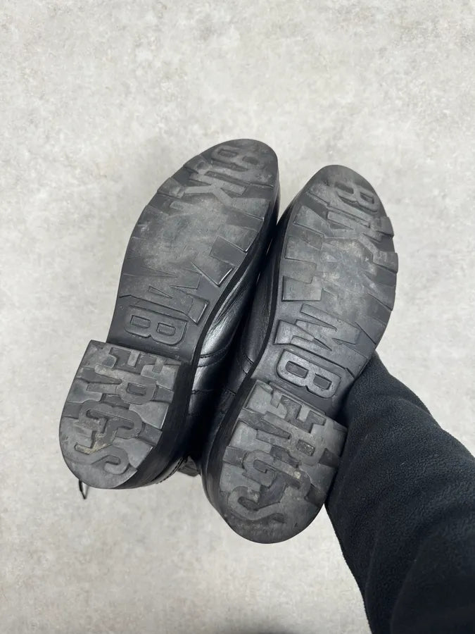 2000s Bikkembers Army Black Leather Boots VaxUuQQ 4