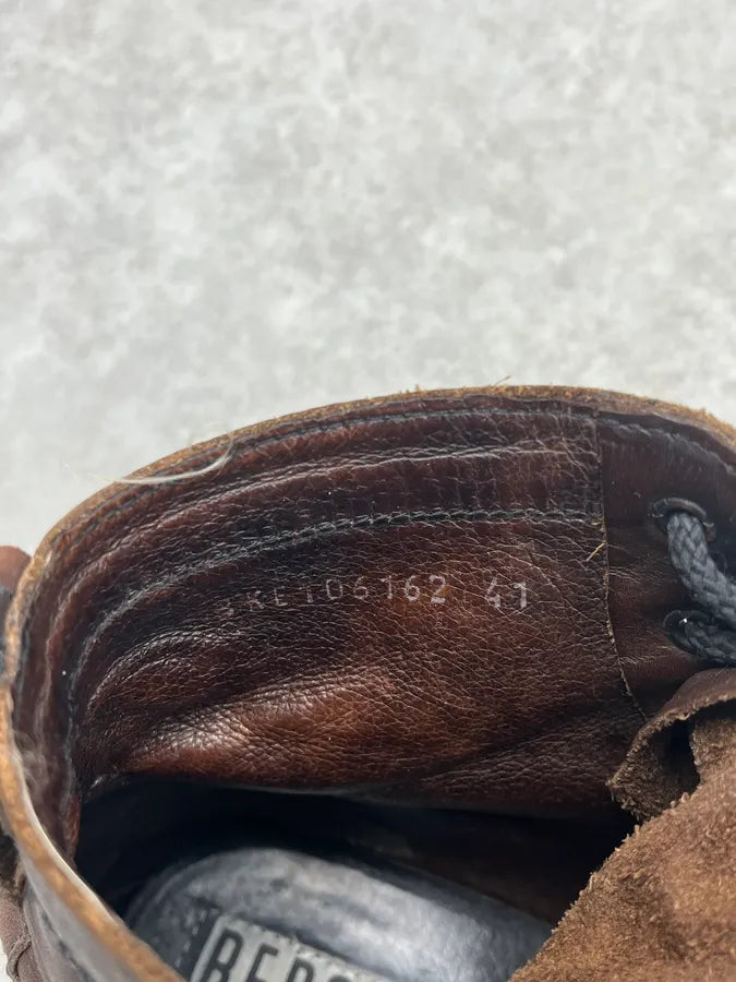 2000s Bikkembers Brown Eroded Leather Boots UgZhTkV 8