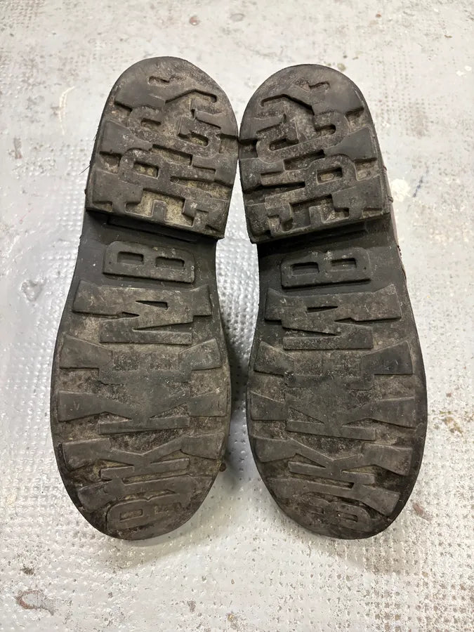 2000s Bikkembers Brown Eroded Leather Boots UgZhTkV 7