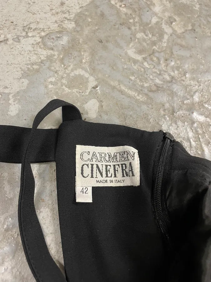 2000s Black Carmen Cinefra Dress  (S/M) TKWiZLk 7