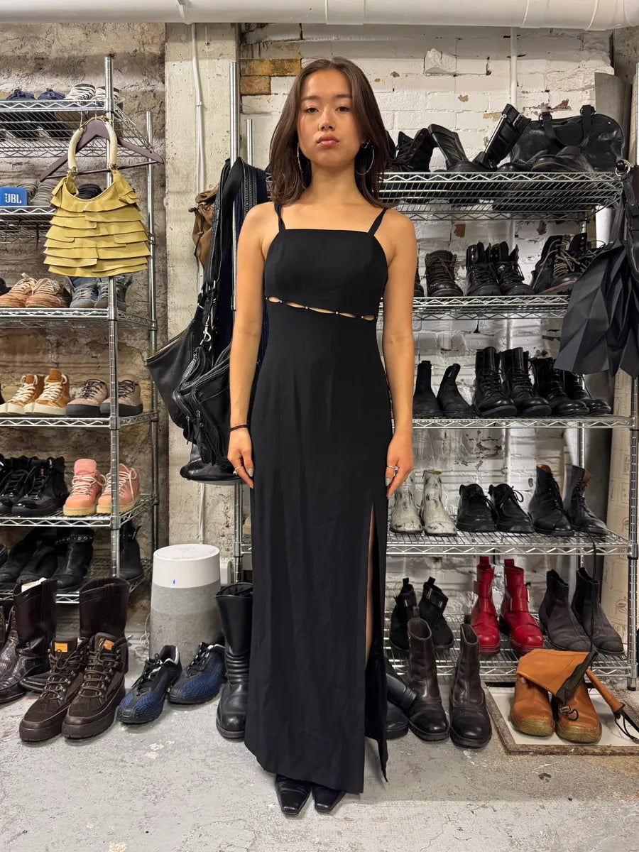 2000s Black Carmen Cinefra Dress  (S/M) TKWiZLk 0