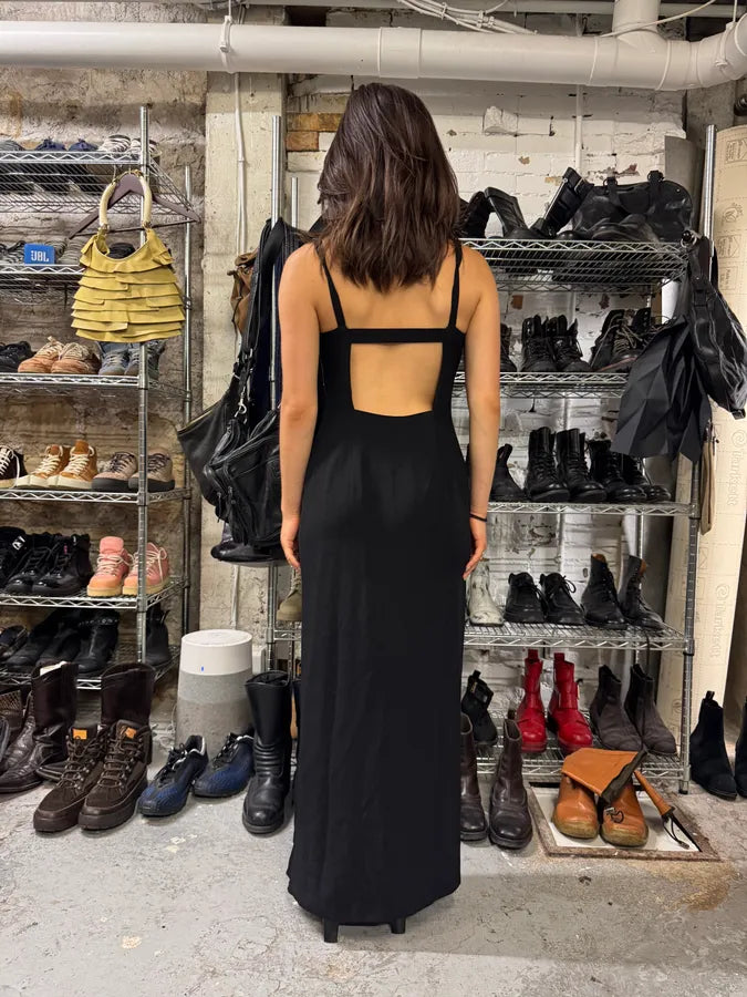 2000s Black Carmen Cinefra Dress  (S/M) TKWiZLk 1