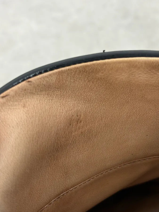 2000s Bottega Veneta Black Leather Loafers qfNxPWb 9