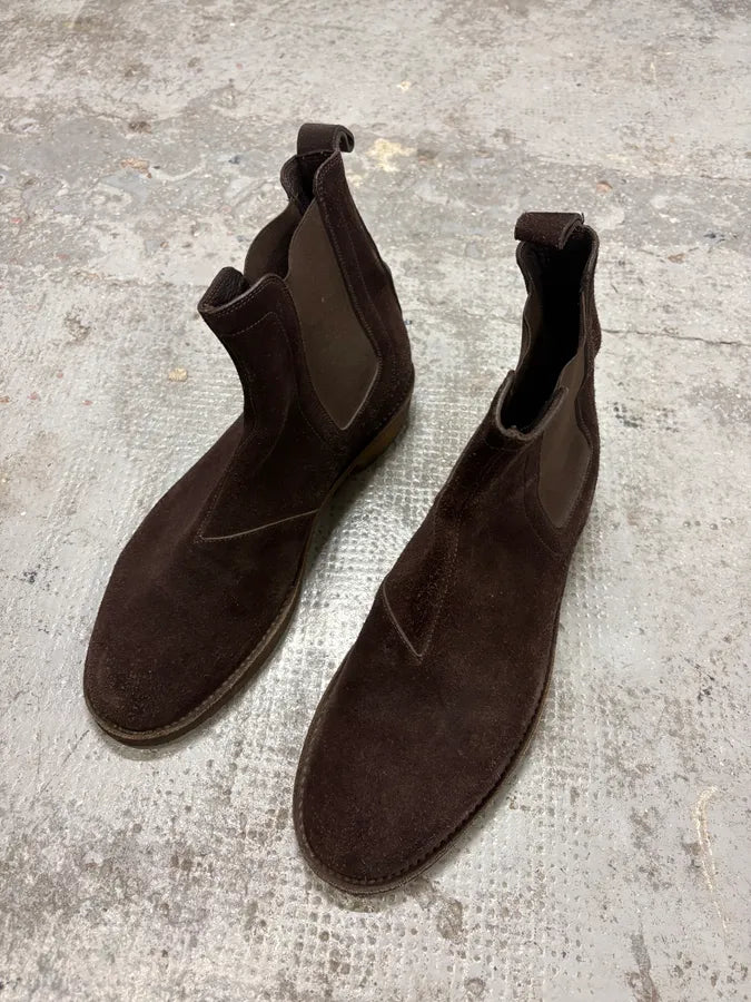 2000s Bottega Veneta Black Suede Leather Ankle Boots kBAhpSo 2