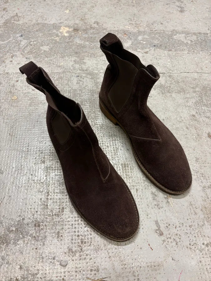 2000s Bottega Veneta Black Suede Leather Ankle Boots kBAhpSo 3