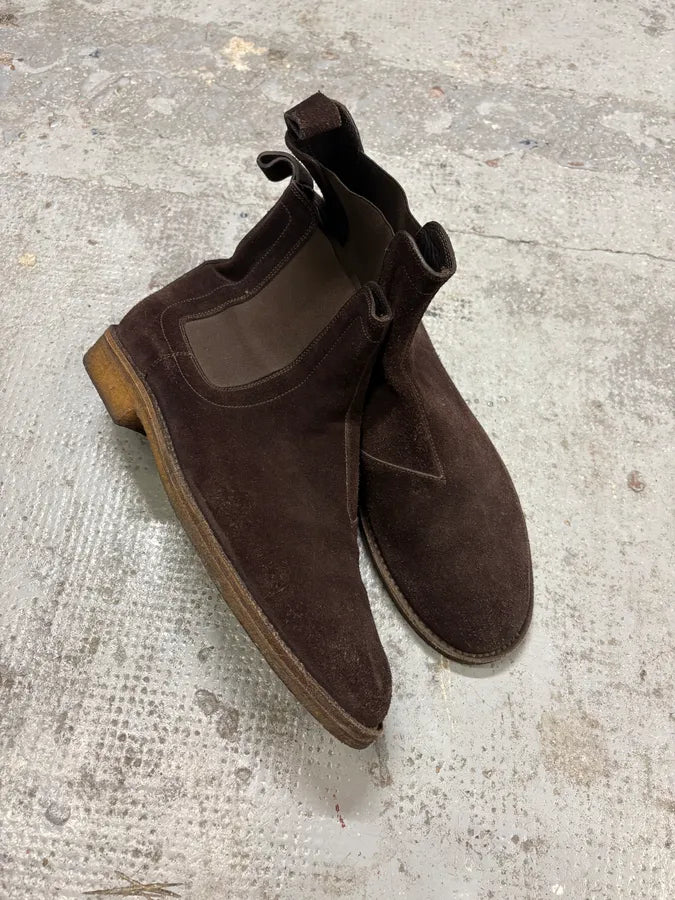 2000s Bottega Veneta Black Suede Leather Ankle Boots kBAhpSo 4