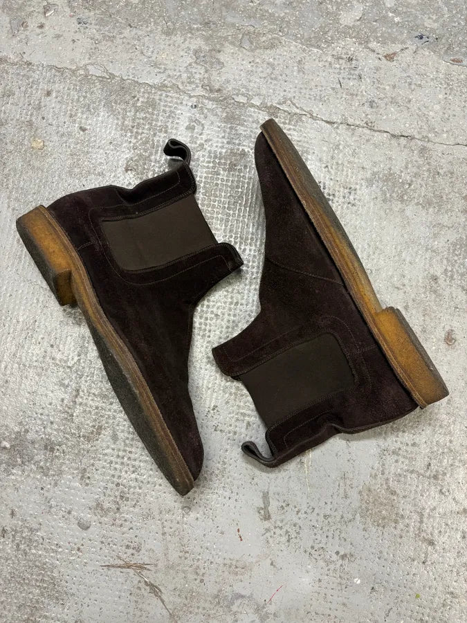 2000s Bottega Veneta Black Suede Leather Ankle Boots kBAhpSo 5